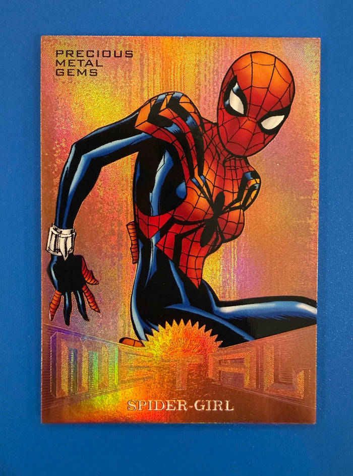 2017 Fleer Ultra Marvel Spider-Man Metal PMG Bronze 35/199 Spider-Girl #MM26