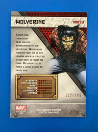 2017 Fleer Ultra Spider-Man Metal Bronze PMG MM33 Wolverine 122/199