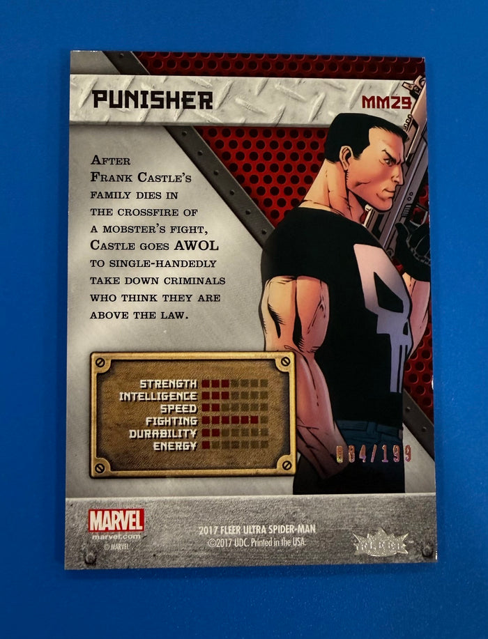 2017 Fleer Ultra Spider-Man Metal Bronze PMG MM29 Punisher #084/199