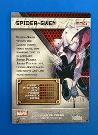 2017 Fleer Ultra Spider-Man Metal Bronze PMG MM22 Spider-Gwen 005/199