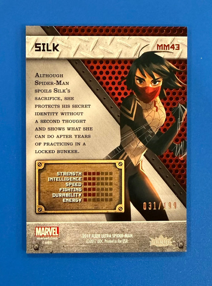 2017 Fleer Ultra Spider-Man Metal Bronze PMG MM43 Silk 031/199