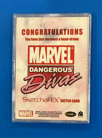 2011 Rittenhouse Marvel Dangerous Divas Mockingbird Yesim Asrar Sketch Card 1/1