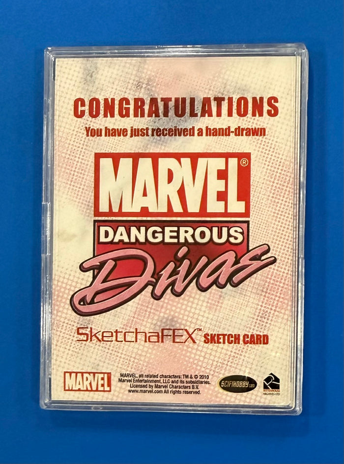 2011 Rittenhouse Marvel Dangerous Divas Mockingbird Yesim Asrar Sketch Card 1/1