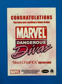 2011 Rittenhouse Marvel Dangerous Divas Mockingbird Yesim Asrar Sketch Card 1/1