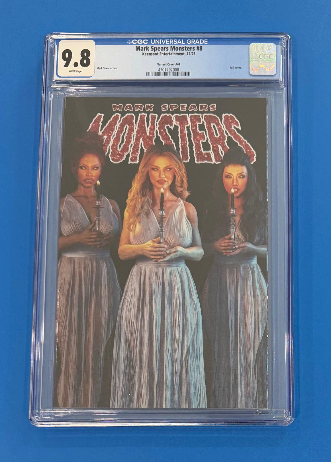 Mark Spears Monsters #8 CGC 9.8 A64 Foil Variant 1:666 Tinsel & Terror