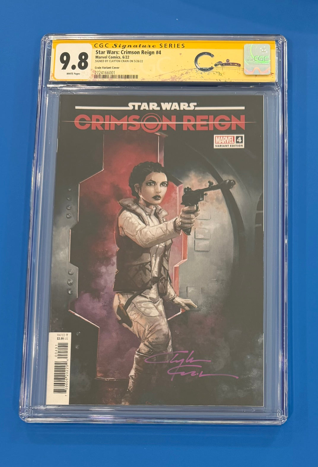 Star Wars Crimson Reign #4 CGC 9.8 Signature Clayton Crain Custom Label