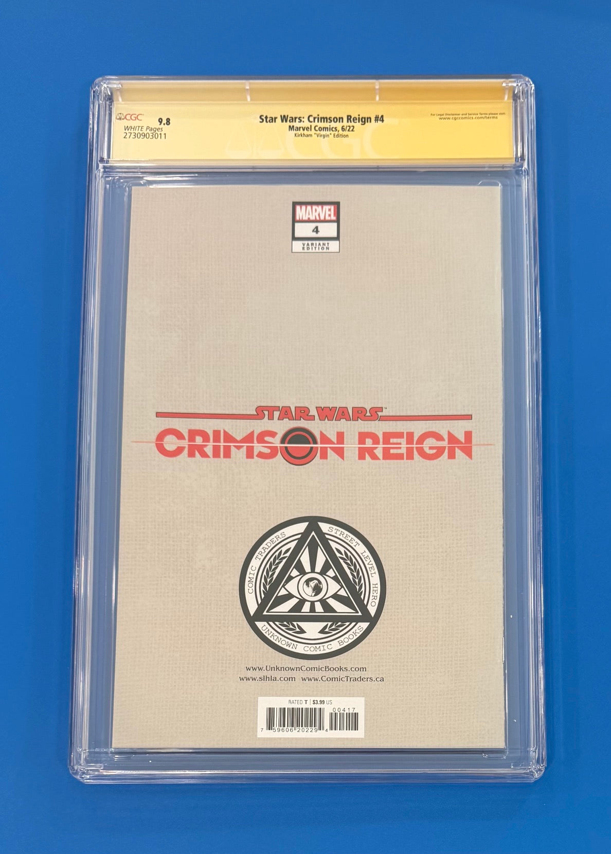 Star Wars Crimson Reign #4 CGC 9.8 Signed Tyler Kirkham Virgin Variant