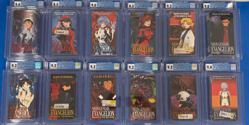 Neon Genesis Evangelion VHS Volumes 1-13 Set English Dub Most CGC Graded Sealed