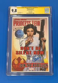Star Wars Princess Leia #1 CGC 9.8 SS Signed by Greg Horn GameStop Variant
