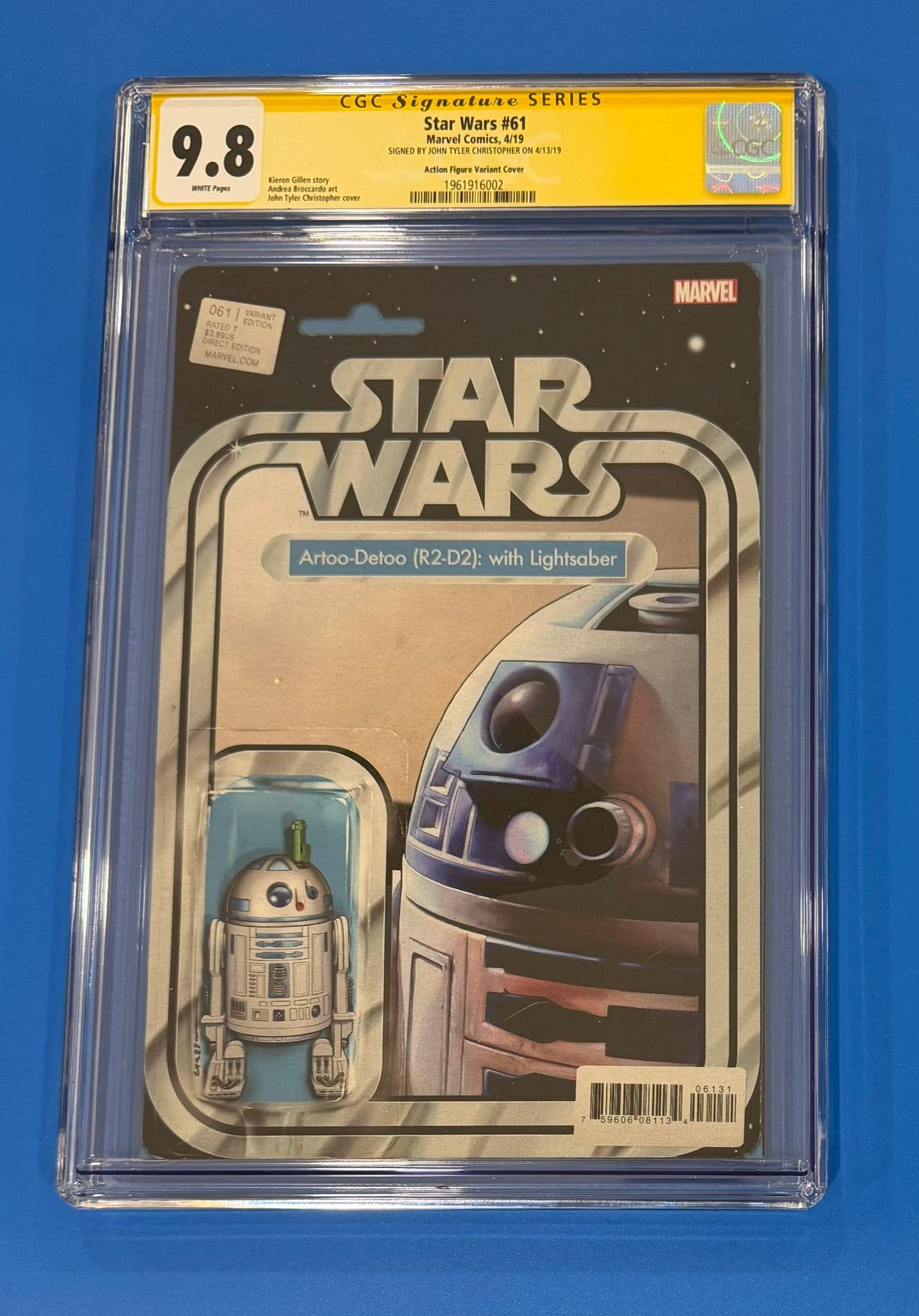 Star Wars #61 CGC SS 9.8 JTC Signed R2-D2 Action Figure Variant with Lightsaber