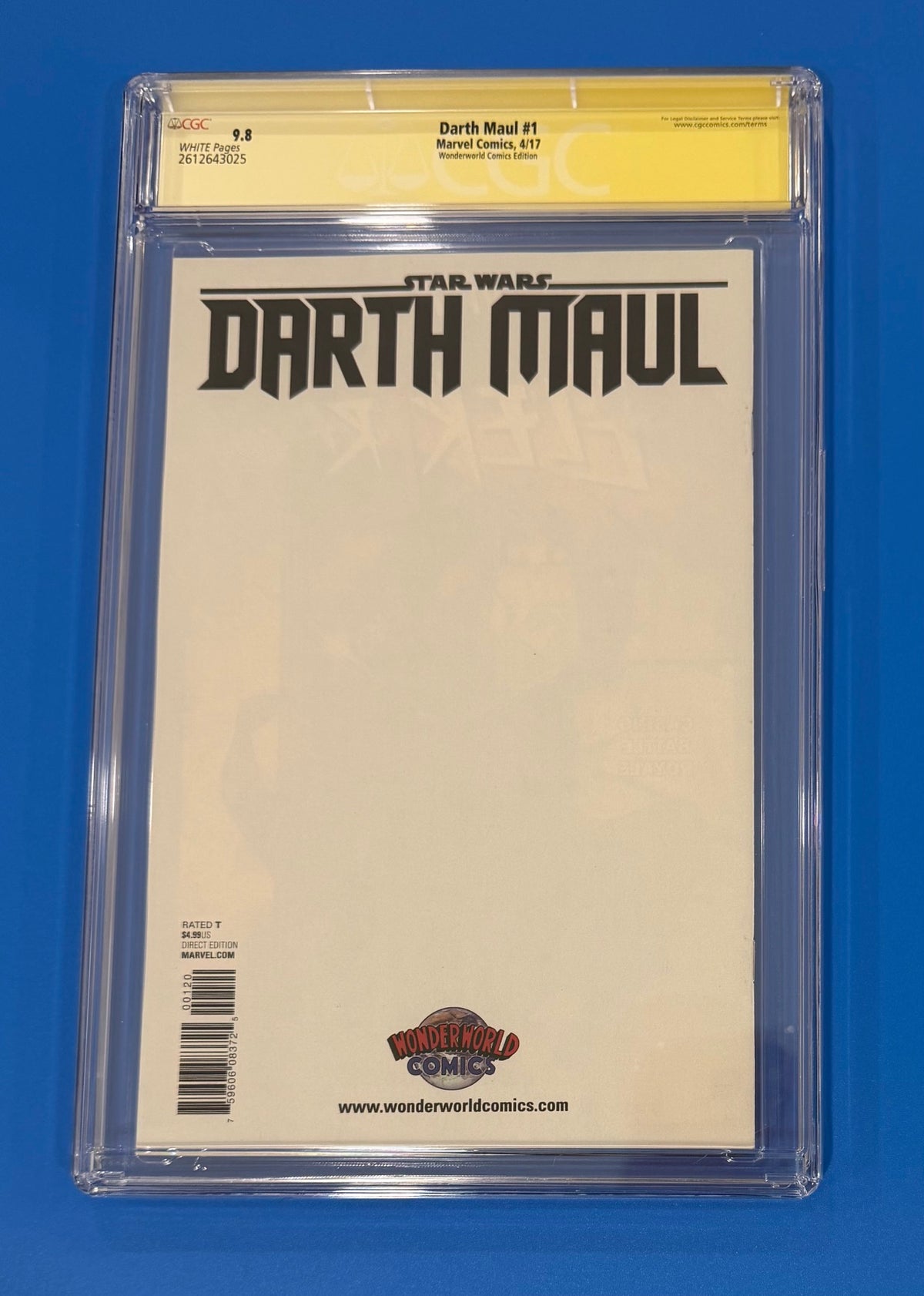 Star Wars Darth Maul #1 CGC 9.8 SS Signed Action Figure Variant JTC Wonderworld Exclusive