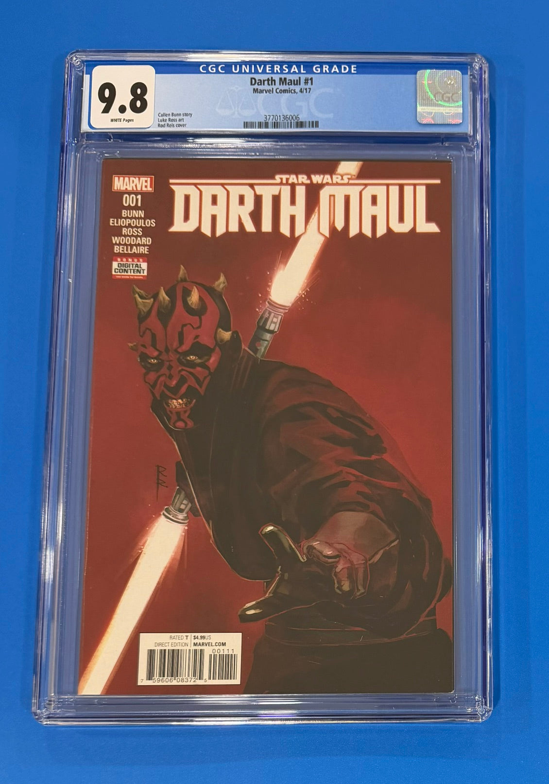 Star Wars Darth Maul #1 CGC 9.8 Marvel First Print Rod Reis Cover
