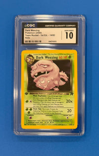 Pokemon Dark Weezing Holo Team Rocket 14/82 1st Edition CGC 10 Gem Mint