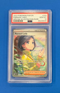 Pokemon Parasol Lady 255/182 Paradox Rift Holo Rare Trainer Special Illustration PSA 10